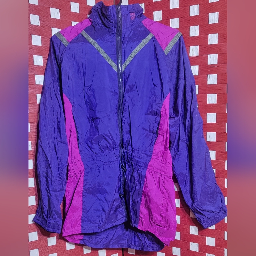Vtg Moving Comfort Purple Colorblock Windbreaker XL